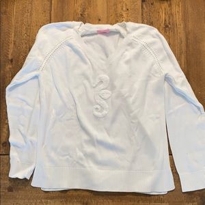 White Seahorse Sweater